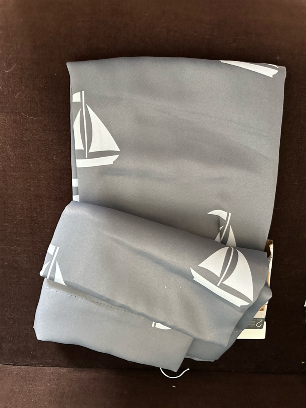 lala + bash Grey Sailboat window panel